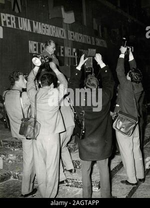 Italienische Politiker, Palmiro Togliatti, die Eröffnungsrede des Nationalen Rates der Kommunistischen Partei, Italien 1960 Stockfoto