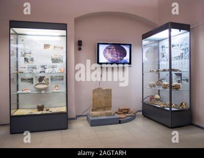 Asowschen Meer, Russland - Juli 27, 2019: Fragment der Exposition des Asowschen Meeres, die historischen und archäologischen und paläontologischen Museum Stockfoto