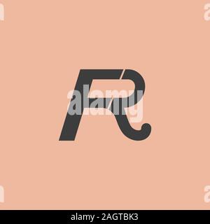 Initial fr oder rf Logo vector Designs Stock Vektor