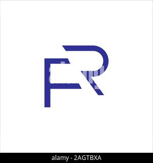Initial fr oder rf Logo vector Designs Stock Vektor
