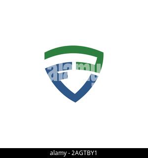 Initial fr oder rf Logo vector Designs Stock Vektor