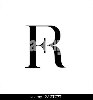 Initial fr oder rf Logo vector Designs Stock Vektor