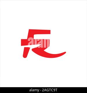 Initial fr oder rf Logo vector Designs Stock Vektor