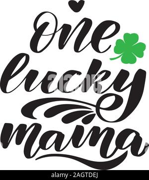 Plakat für St. Patricks Day - schriftzug Grußkarte. Stock Vektor