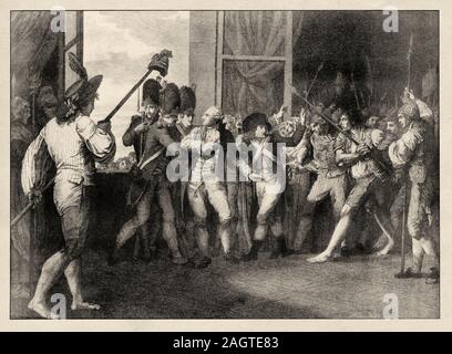 Juni 20, 1792. Das Volk vor dem König Louis XVI. In den Tuilerien. 1. Arrondissement. Französische Revolution des 18. Jahrhunderts. Geschichte Frankreichs, ol Stockfoto