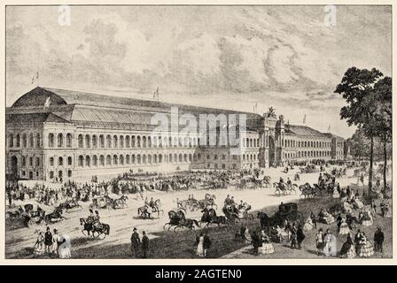 Der Palast der Industrie und der bildenden Kunst, ist ein Gebäude gebaut, die sich für die Weltausstellung von 1855 auf der Avenue des Champs-Elysées in Paris. Es ist der Arbeit o Stockfoto