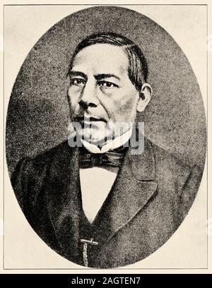 Mexikanischen Krieg. Portrait von Benito Juárez García (San Pablo Pablo Guelatao, Oaxaca, März 21, 1806 - Mexiko City, 18. Juli 1872) war ein mexikanischer Rechtsanwalt und p Stockfoto