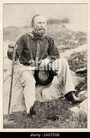 Portrait von Giuseppe Garibaldi (Nizza, 4. Juli 1807 - Caprera, 2. Juni 1882) war ein italienischer Militärs und Politiker. Zusammen mit dem König von Sardinien V Stockfoto