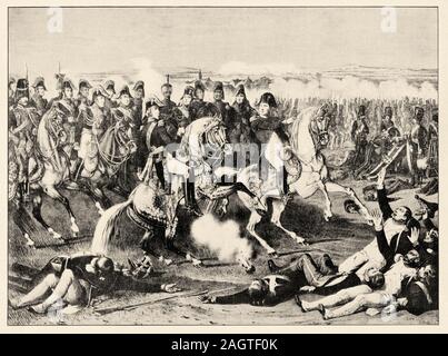 Die Schlacht von Austerlitz oder Die Drei Kaiser, am 2. Dezember 1805 konfrontiert, eine französische Armee von Kaiser Napoleon I. gegen die kombinierte Russ Stockfoto