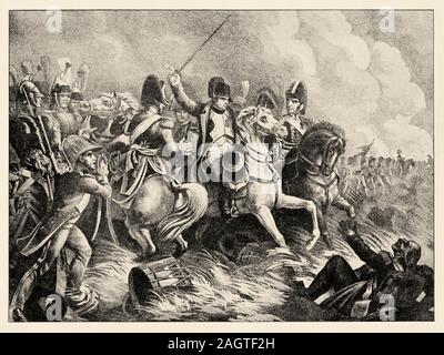 Die Hundert Tage zu einer Periode der Napoleonischen Abenteuer entsprechen, von März 20 bis Juni 28, 1815. Napoleon flieht von der Insel Elba am 26. Februar Stockfoto