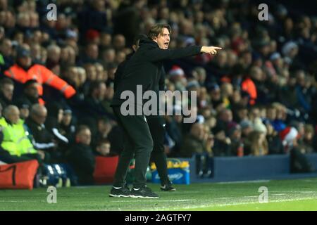 WEST BROMWICH, ENGLAND - Dezember 21 ST Brentford Manager Thomas Frank während der Sky Bet Championship Match zwischen West Bromwich Albion und Brentford in West Bromwich, West Bromwich am Samstag, den 21. Dezember 2019. (Credit: Leila Coker | MI Nachrichten) das Fotografieren dürfen nur für Zeitung und/oder Zeitschrift redaktionelle Zwecke verwendet werden, eine Lizenz für die gewerbliche Nutzung Kreditkarte erforderlich: MI Nachrichten & Sport/Alamy leben Nachrichten Stockfoto