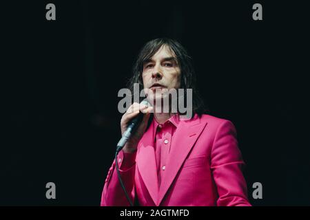 Kvaerndrup, Dänemark. 30. Mai 2019. Die schottische Rockband Urschrei führt ein Live Konzert während der dänischen Musik Festival Heartland Festival 2019. Hier Sänger Bobby Gillespie gesehen wird live auf der Bühne. (Foto: Gonzales Foto - Mathias Kristensen). Stockfoto