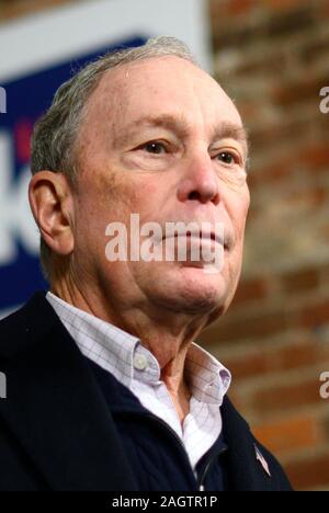 Pennsylvania, USA. Dezember 2019 21. US-Präsidentschaftskandidaten Michael Bloomberg öffnet eine lokale Kampagne Field Office in Philadelphia, PA, am 21. Dezember 2019. Der ehemalige Bürgermeister von New York City ist die dritte demokratische Kandidat a Campaign Office in der Keystone Staat zu errichten. Stockfoto