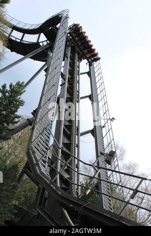 April 03, 2018 - Alton Towers, England, Vereinigtes Königreich. Alton Towers ist einer der größten Themenparks in Großbritannien, hier ist nur eine der großen r Stockfoto