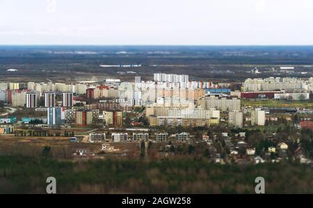 Luftaufnahme von Lasnamae Stadtgebiet im Herbst. Tallinn, Estland. Stockfoto