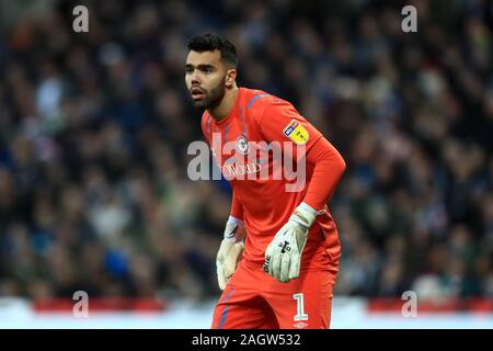 West Bromwich, Großbritannien. 21. Dezember 2019. David Raya von Brentford während der Sky Bet Championship Match zwischen West Bromwich Albion und Brentford in West Bromwich, West Bromwich am Samstag, den 21. Dezember 2019. (Credit: Leila Coker | MI Nachrichten) das Fotografieren dürfen nur für Zeitung und/oder Zeitschrift redaktionelle Zwecke verwendet werden, eine Lizenz für die gewerbliche Nutzung Kreditkarte erforderlich: MI Nachrichten & Sport/Alamy leben Nachrichten Stockfoto