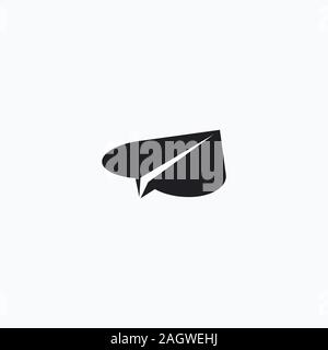 Abstrakte Zeichen der Liebe Paper Plane. Stock Vektor