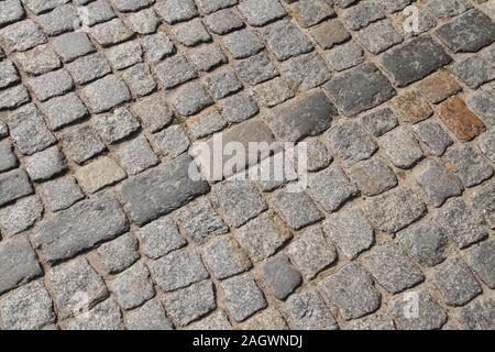 Pflastersteine auf der Straße Stockfoto