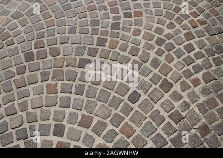 Pflastersteine auf der Straße Stockfoto