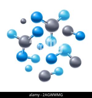 Hintergrund mit abstrakten Moleküle oder Atome. Stock Vektor