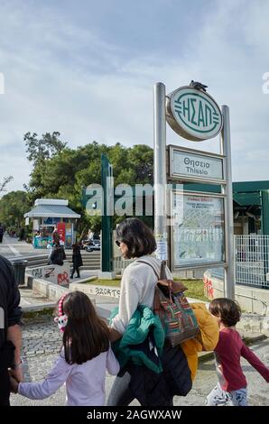 Thiseio, thisio, Metro, Athen, Griechenland Stockfoto