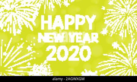 Frohes neues Jahr Hintergrund Design in gelb Abbildung Stock Vektor
