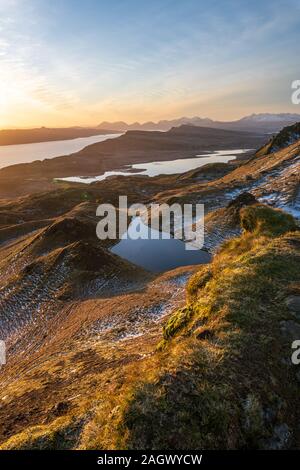 Sonnenaufgang am Storr, Isle of Skye, Schottland Stockfoto