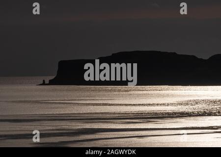 Landspitze Silhouette, Isle of Skye, Schottland Stockfoto