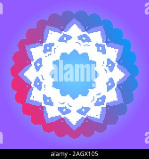 Mandala Muster auf blauem Hintergrund Abbildung Stock Vektor