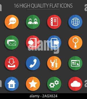 Web Tools 16 flache Symbole Stock Vektor