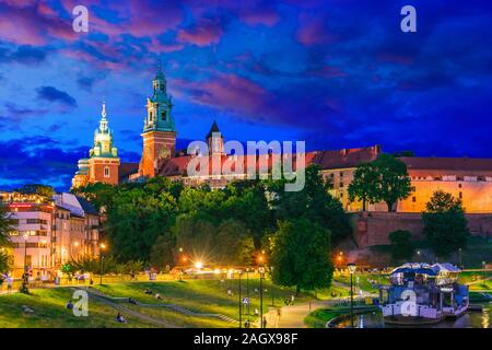 Krakau, POL - May 26, 2019: Blick auf das Schloss Wawel in Krakau, Polen Stockfoto