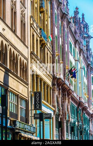 BUDAPEST, Ungarn - May 30, 2019: historische Architektur der Innenstadt von Budapest, Ungarn Stockfoto