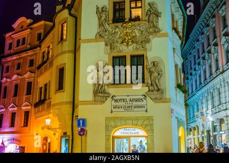 Prag, Tschechische REP-Aug 2, 2019: historische Architektur der Innenstadt von Prag, Tschechische Republik Stockfoto