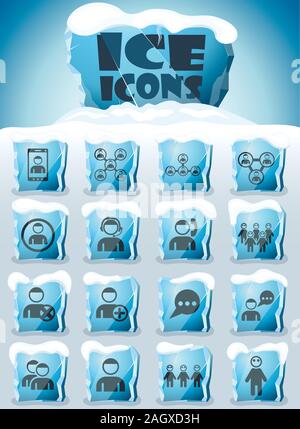 Gemeinschaft Icon Set Stock Vektor