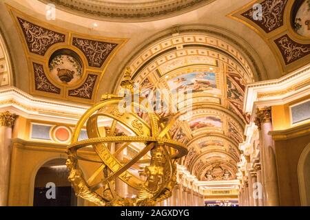 LAS VEGAS - Januar 24, 2018: The Venetian Resort Hotel Casino Innenraum im CityCenter Komplex auf dem Las Vegas Strip im Paradies, Nevada. Stockfoto