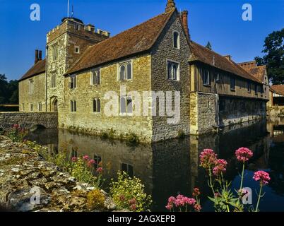 Ightham Mote. Mittelalterliche Herrenhaus, Ightham, Kent, England. Stockfoto