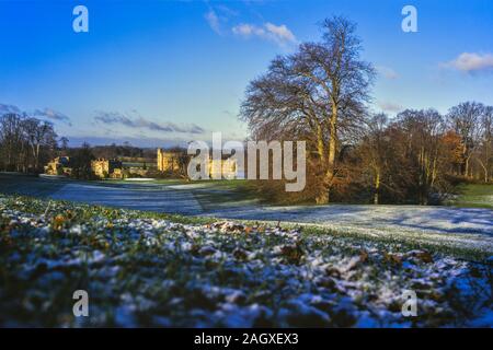 Leeds Castle in den Schnee. Kent, England. Großbritannien Stockfoto