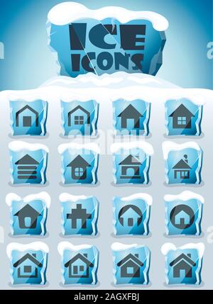 Home-Iconset Stock Vektor