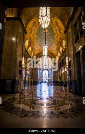 Arcade am Fisher Building, ein Wahrzeichen Wolkenkratzer 3011 West Grand Boulevard im neuen Zentrum von Detroit entfernt. Die reich verzierten, 30-stöckiges Buil Stockfoto