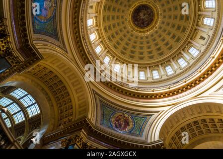 Wisconsin State Capitol, ein Beaux-Arts Gebäude im Jahr 2017 abgeschlossen, Madison, Wisconsin, USA Stockfoto