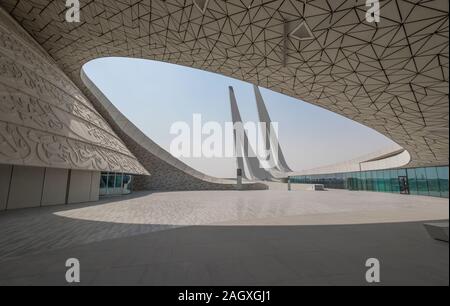 Die futuristische Moschee in der Golfregion, die Erziehung und Bildung Stadt Moschee ist ein unverwechselbares Wahrzeichen in Doha Stockfoto