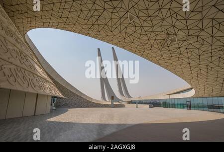 Die futuristische Moschee in der Golfregion, die Erziehung und Bildung Stadt Moschee ist ein unverwechselbares Wahrzeichen in Doha Stockfoto