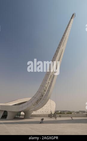 Die futuristische Moschee in der Golfregion, die Erziehung und Bildung Stadt Moschee ist ein unverwechselbares Wahrzeichen in Doha Stockfoto