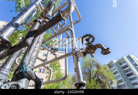 Samara, Russland - 13. Mai 2018: Denkmal nach Samara Wasserversorgung auf der Stadt. Stockfoto