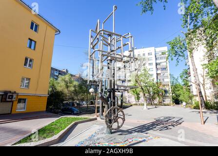 Samara, Russland - 13. Mai 2018: Denkmal nach Samara Wasserversorgung auf der Stadt. Stockfoto