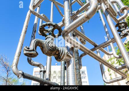 Samara, Russland - 13. Mai 2018: Denkmal nach Samara Wasserversorgung auf der Stadt. Stockfoto