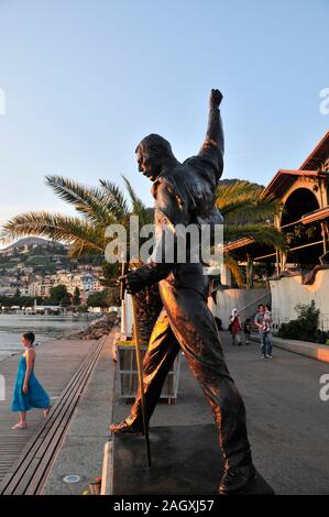 Rund um die Schweiz - Freddie Mercury Memorial, Genfer See Stockfoto