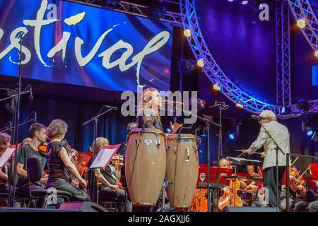 Lugano, Schweiz - 9. Juli 2016 - Sängerin Noa im Estival Jazz Lugano in der Schweiz Stockfoto