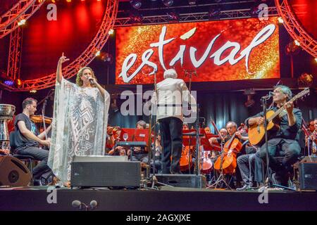 Lugano, Schweiz - 9. Juli 2016 - Sängerin Noa im Estival Jazz Lugano in der Schweiz Stockfoto