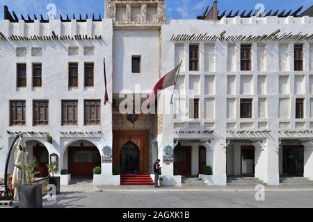 Doha, Katar - Nov 21. 2019. Al Bidda ist Boutique-Hotel in Katar in Souq Waqif Marktplatz Stockfoto